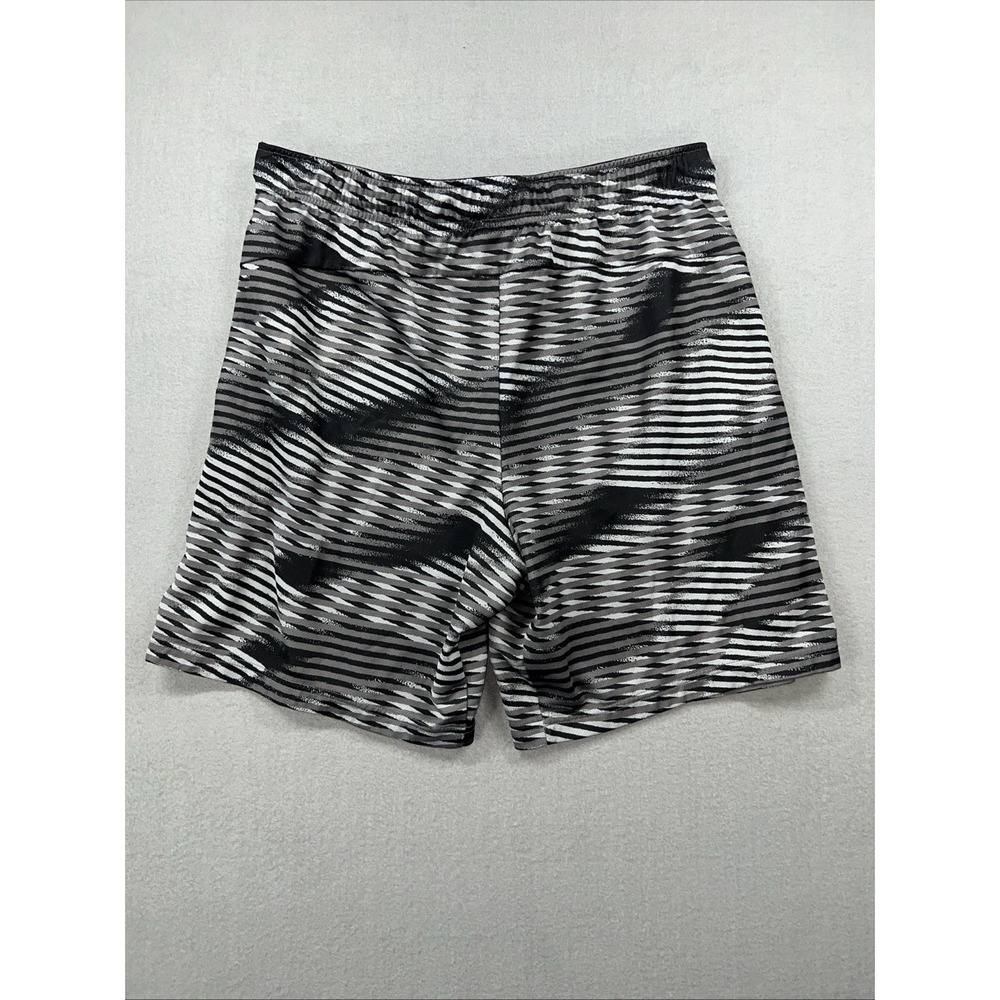 Nike Dri-FIT Men's Shorts Large  Black White Striped Swoosh Athletic - Picture 5 of 7